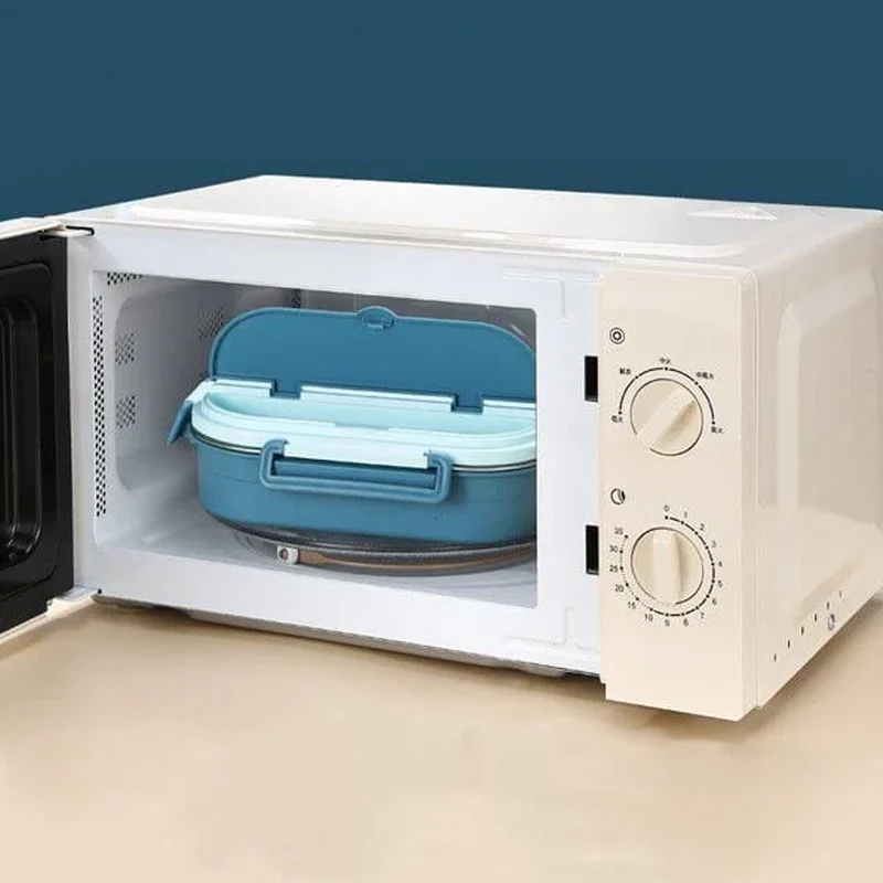 Lunch Box with Insulated Design and Stainless Steel Compartments