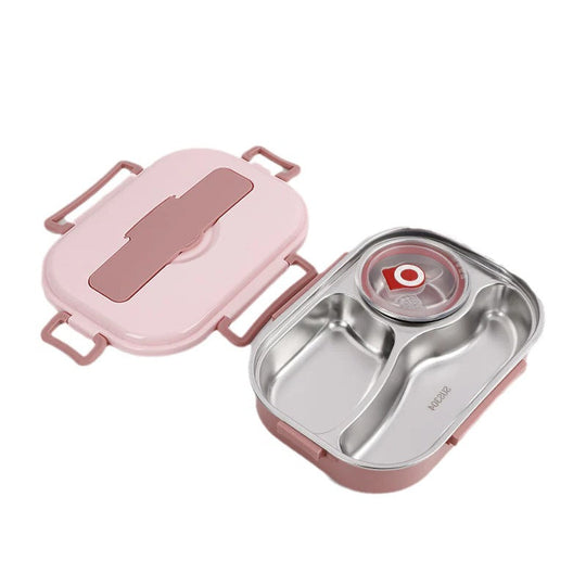 Lunch Box with Insulated Design and Stainless Steel Compartments