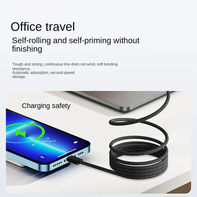 Magnetic Charging Cable with Fast Charging and Tangle-Free Design