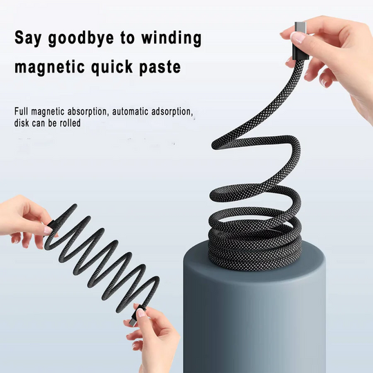 Magnetic Charging Cable with Fast Charging and Tangle-Free Design
