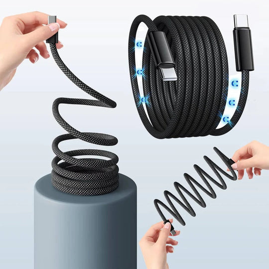 Magnetic Charging Cable with Fast Charging and Tangle-Free Design