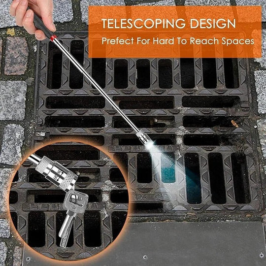 Magnetic Pickup Tool with Telescopic Reach and LED Light