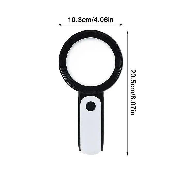 Magnifying Glass with 30x Power and LED Light