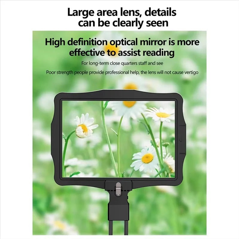 Magnifying Glass with Adjustable Hands-Free Design and LED Light