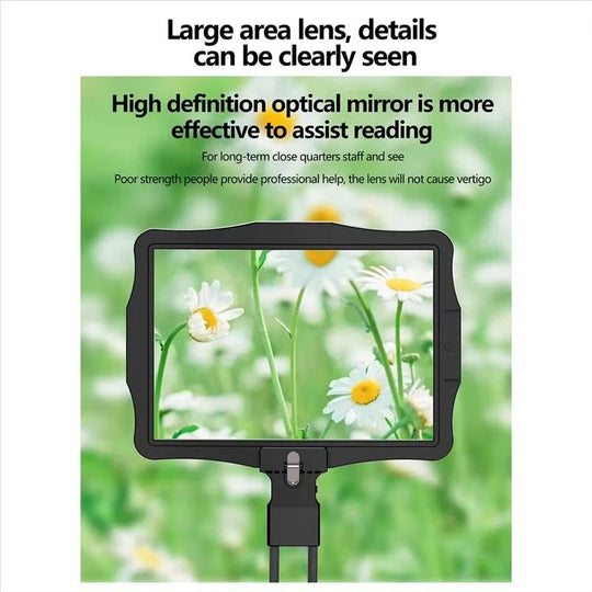 Magnifying Glass with Adjustable Hands-Free Design and LED Light