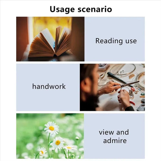 Magnifying Glass with Adjustable Hands-Free Design and LED Light