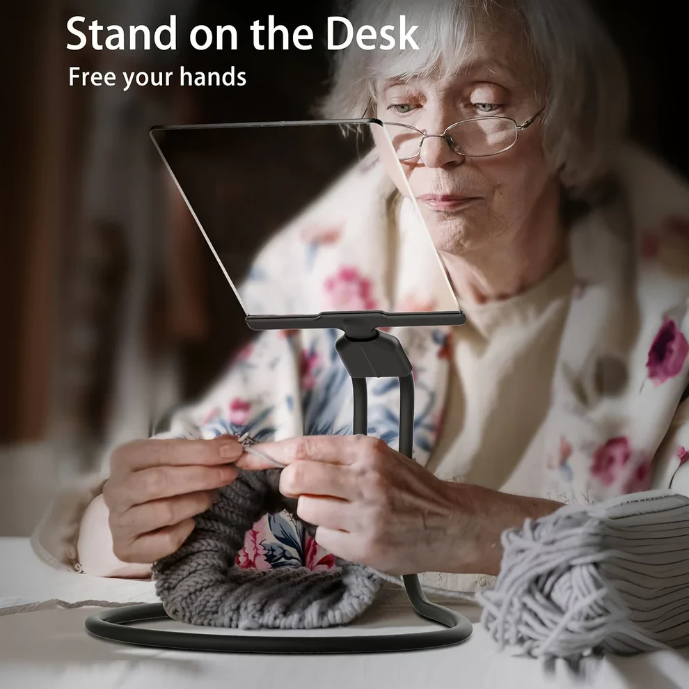 Magnifying Glass with Hands-Free Design and Flexible Neck