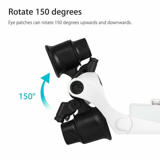 Magnifying Headband with LED Light and Hands-Free Design