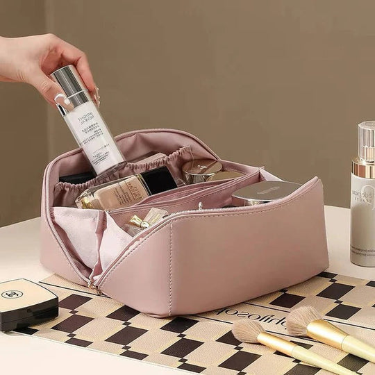 Makeup Organizer with PU Leather and Easy Access Design