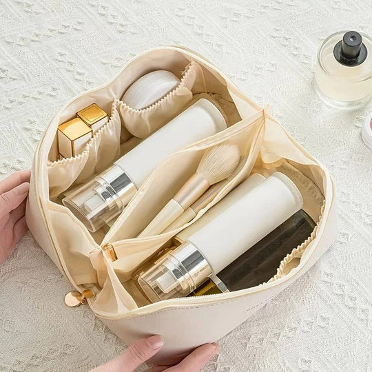 Makeup Organizer with PU Leather and Easy Access Design
