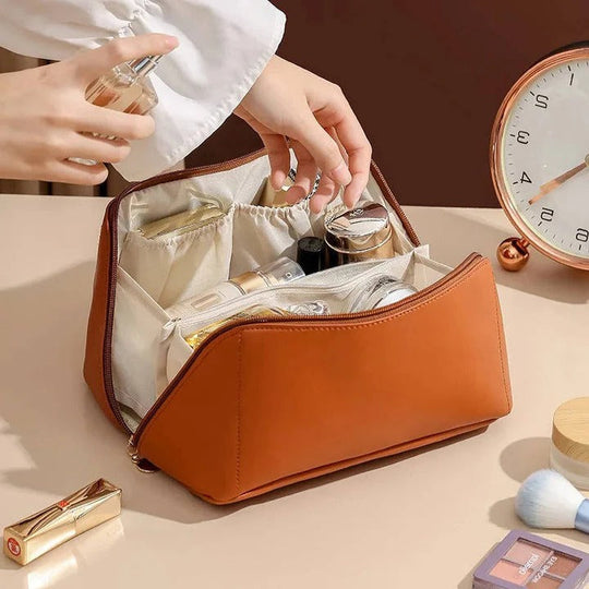 Makeup Organizer with PU Leather and Easy Access Design