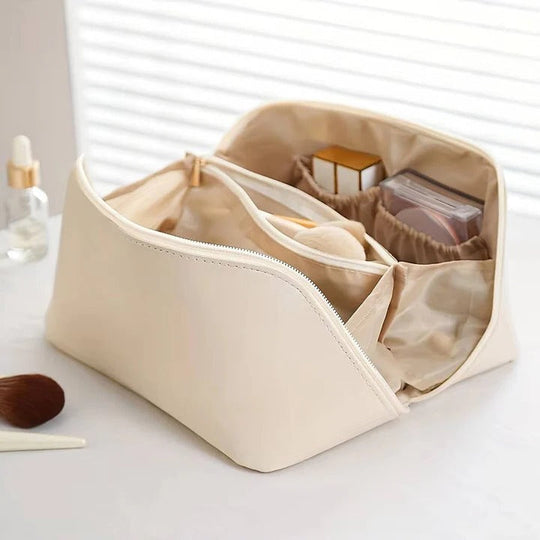 Makeup Organizer with PU Leather and Easy Access Design