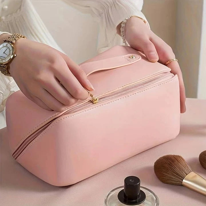 Makeup Organizer with PU Leather and Easy Access Design