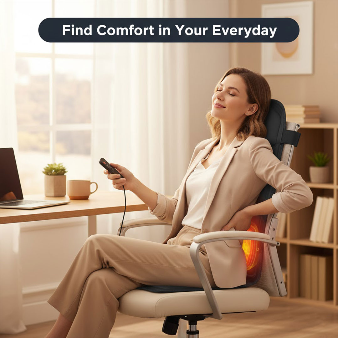Massage Cushion with Heated Therapy and Vibrating Nodes