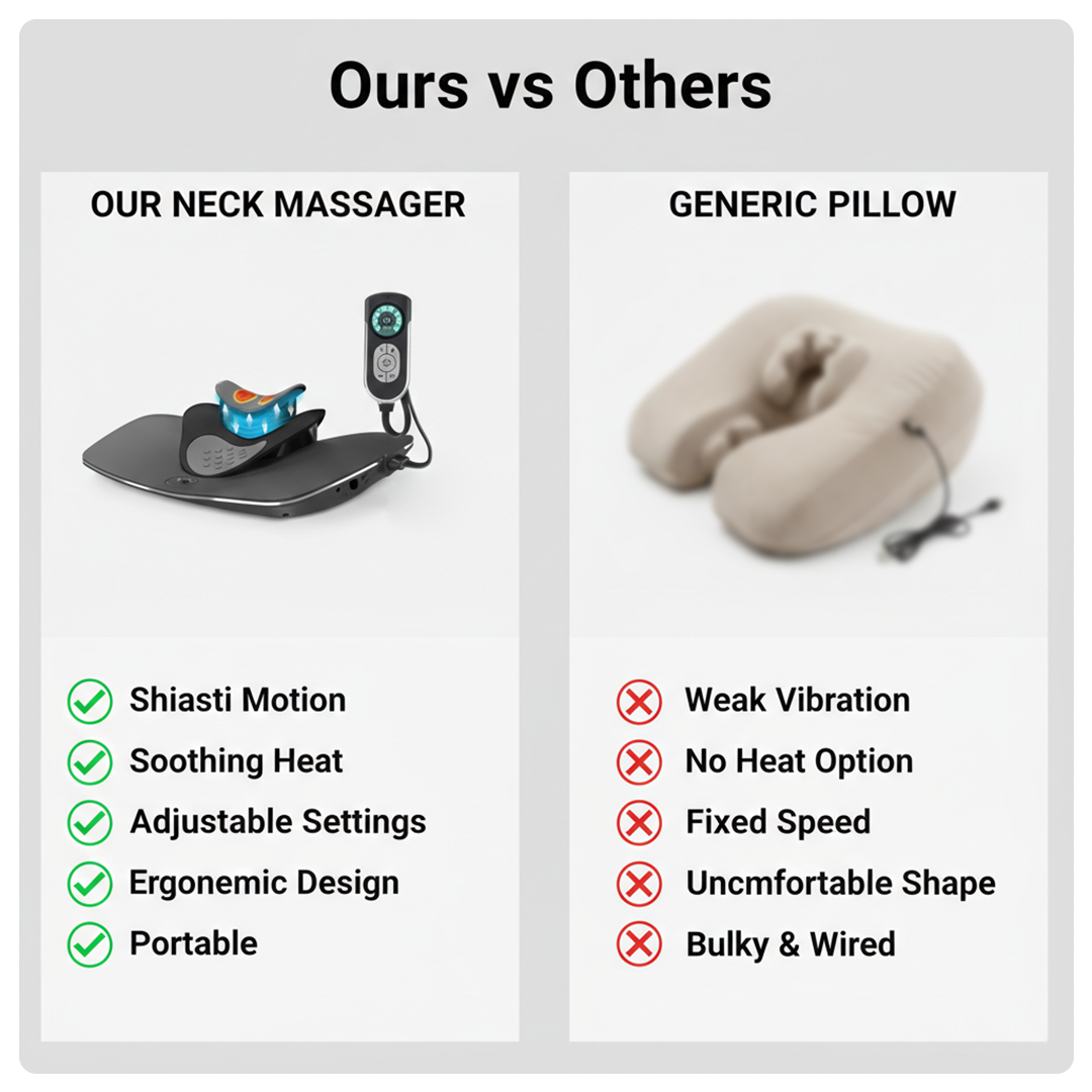 Massage Pillow with Shiatsu Motion and Heat Option