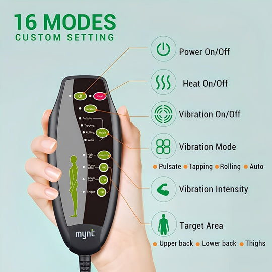 Massage Seat Cushion with Heated Function and Foldable Design