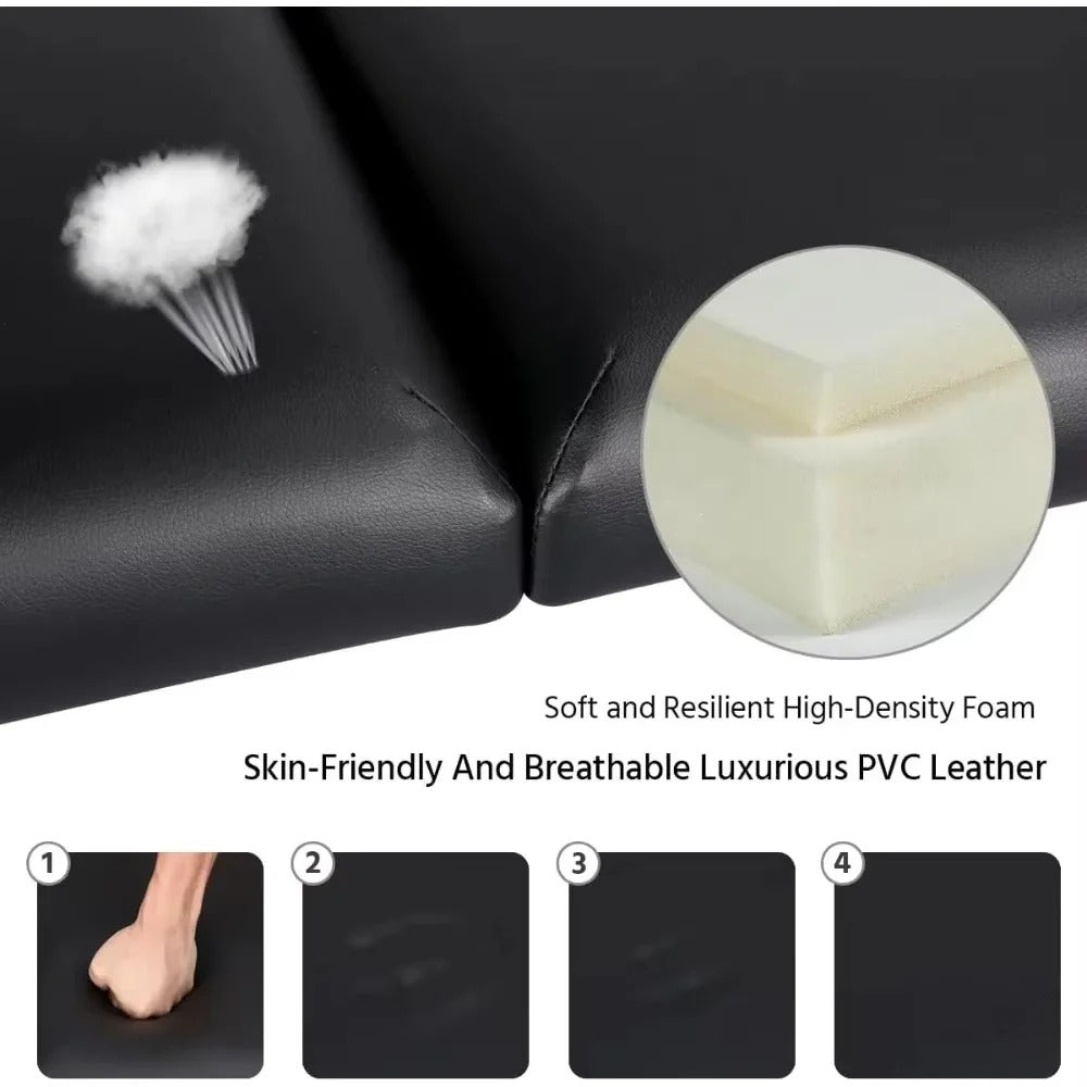 Massage Table with Height Adjustment and Portable Design