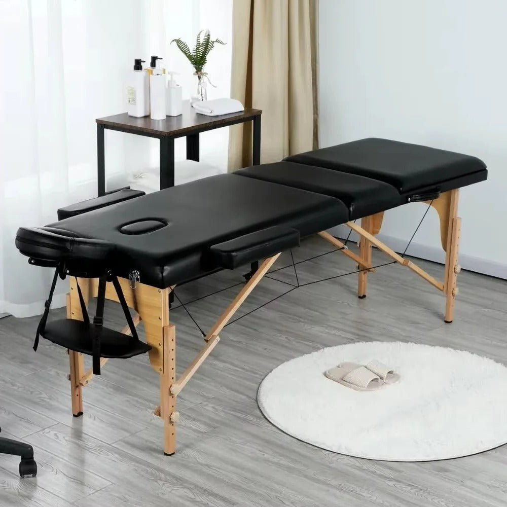 Massage Table with Height Adjustment and Portable Design
