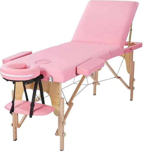 Massage Table with Height Adjustment and Portable Design