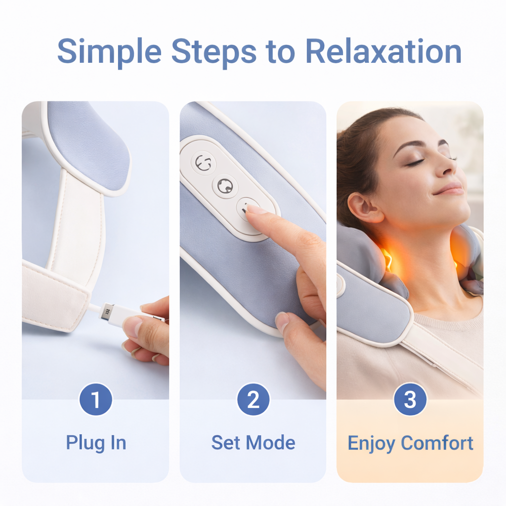 Massager with Heat Function and Wearable Design