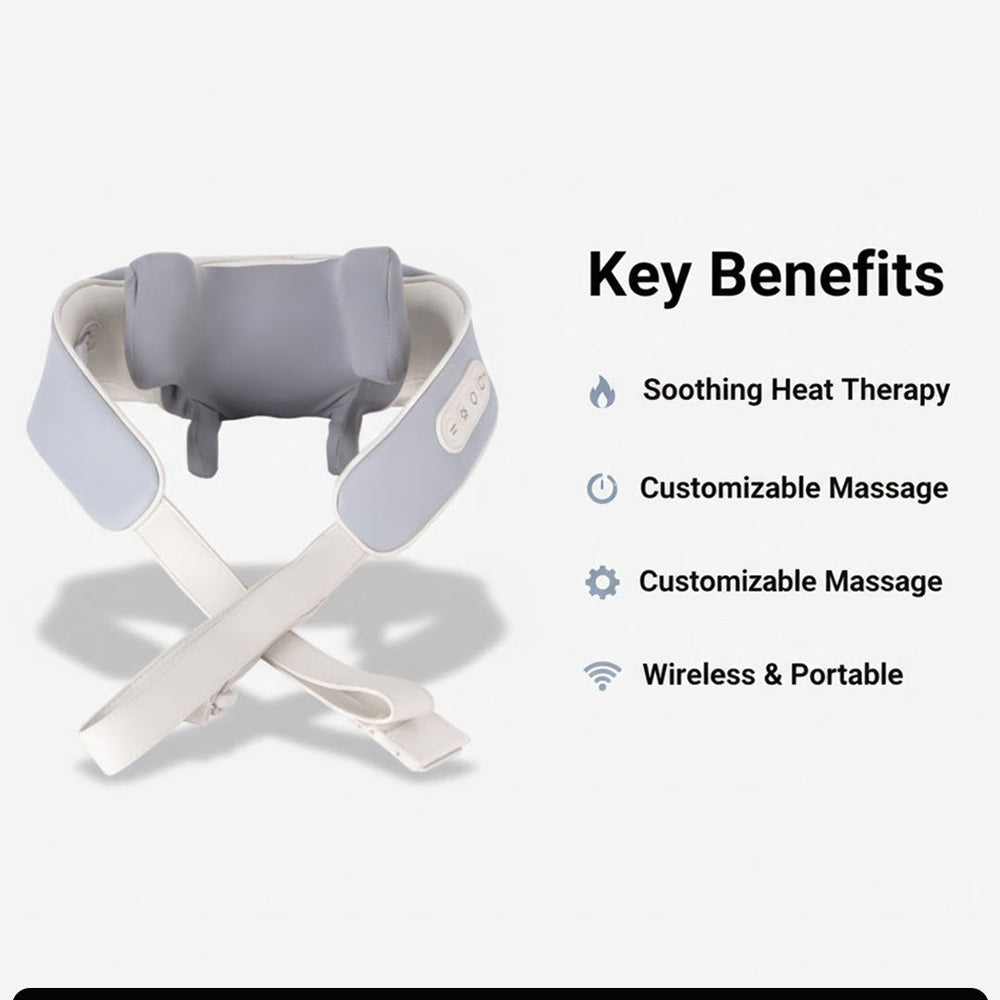 Massager with Heat Therapy and Adjustable Settings