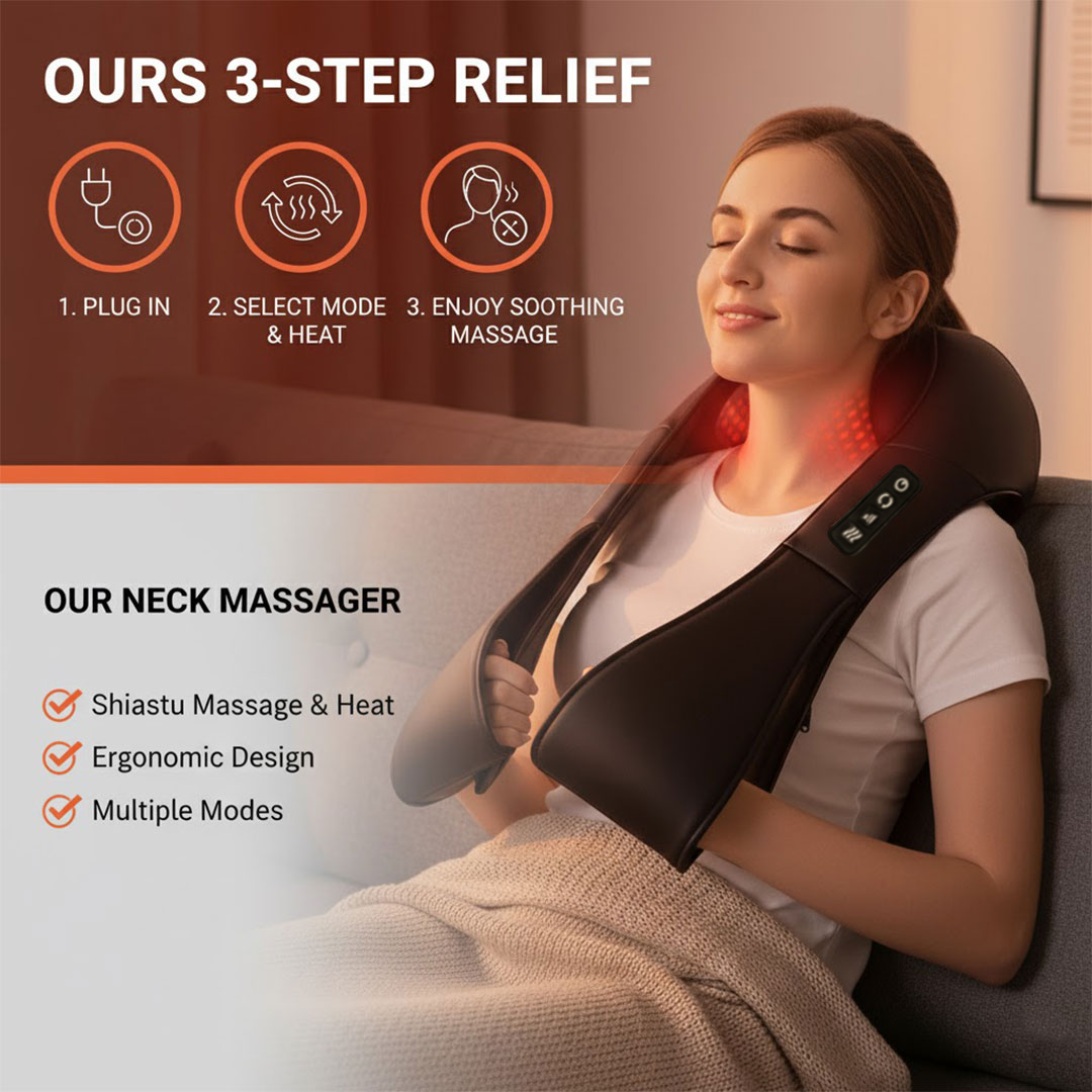 Massager with Shiatsu Relief and Heat