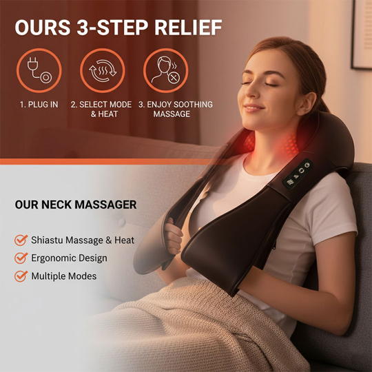 Massager with Shiatsu Relief and Heat