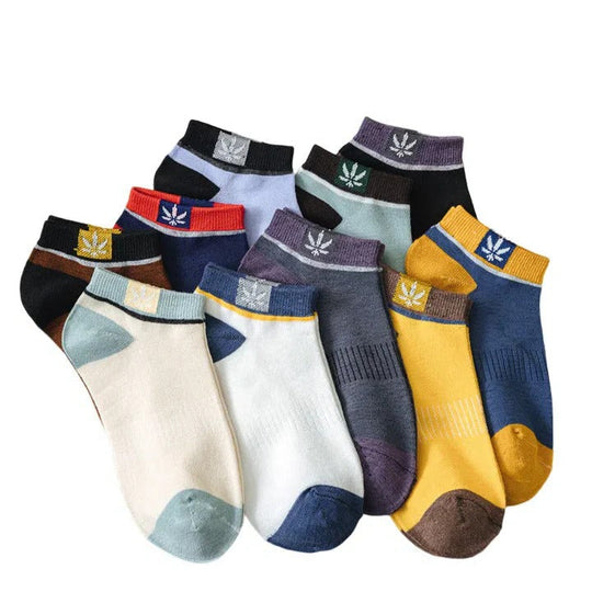 Men's Ankle Socks with 20 Pair Variety and Polyester Material