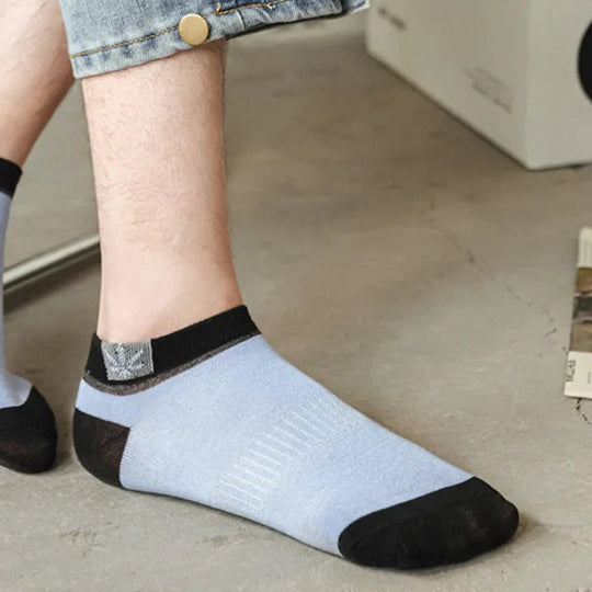 Men's Ankle Socks with 20 Pair Variety and Polyester Material