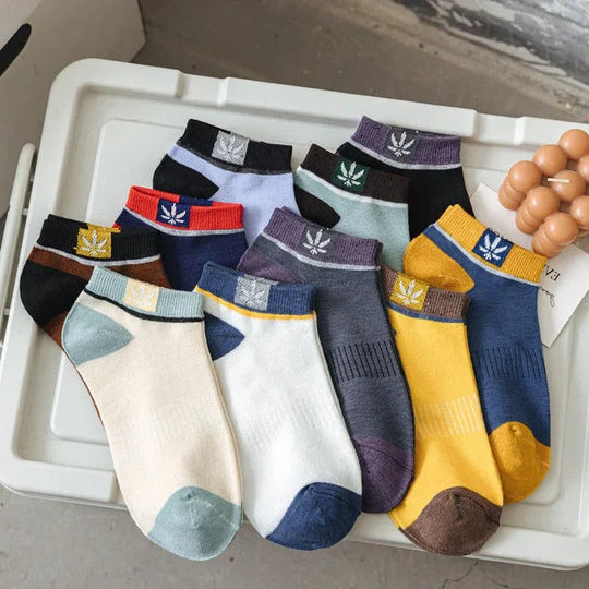 Men's Ankle Socks with 20 Pair Variety and Polyester Material