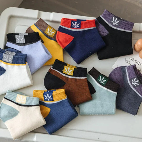 Men's Ankle Socks with 20 Pair Variety and Polyester Material