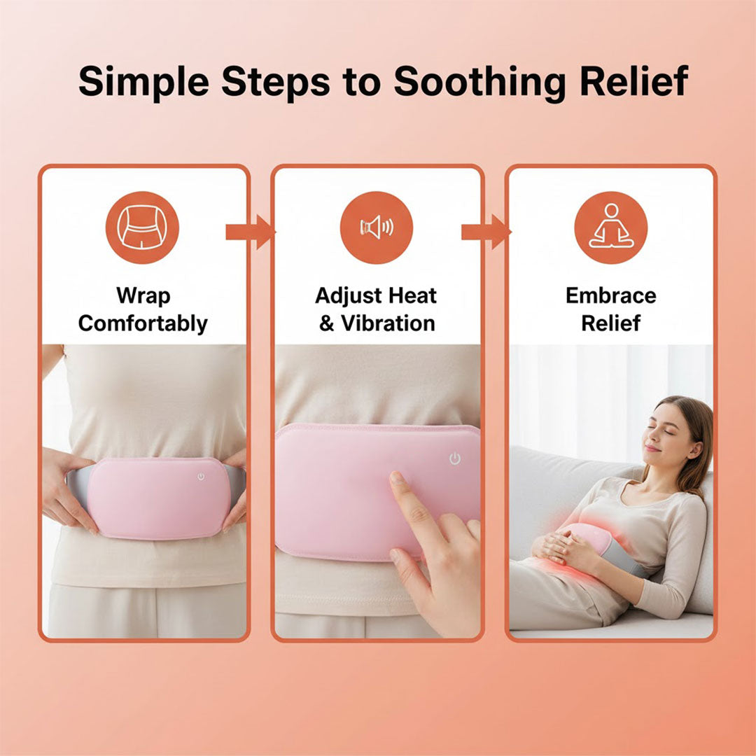 Menstrual Relief Pad with Heated Therapy and Washable Design