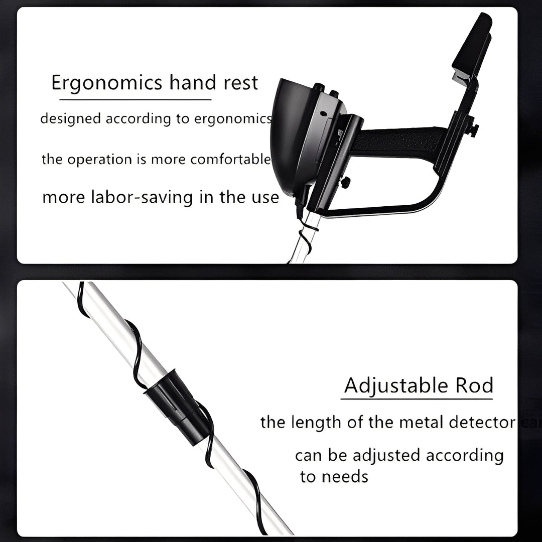 Metal Detector with LCD Display and Adjustable Shaft