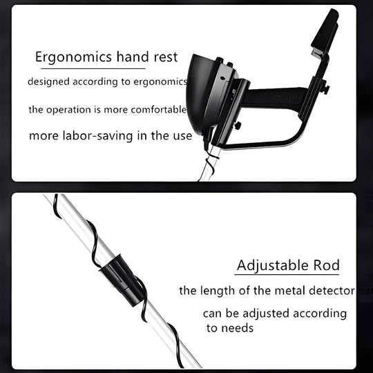 Metal Detector with LCD Display and Adjustable Shaft