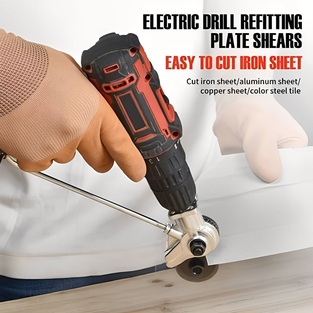 Metal Shear Attachment with Drill Power and Sheet Cutting