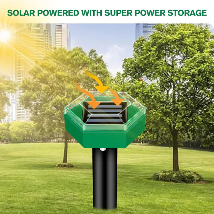 Mole Deterrent with Solar Power and Ultrasonic Technology
