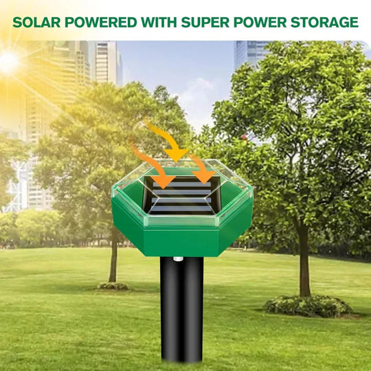 Mole Deterrent with Solar Power and Ultrasonic Technology