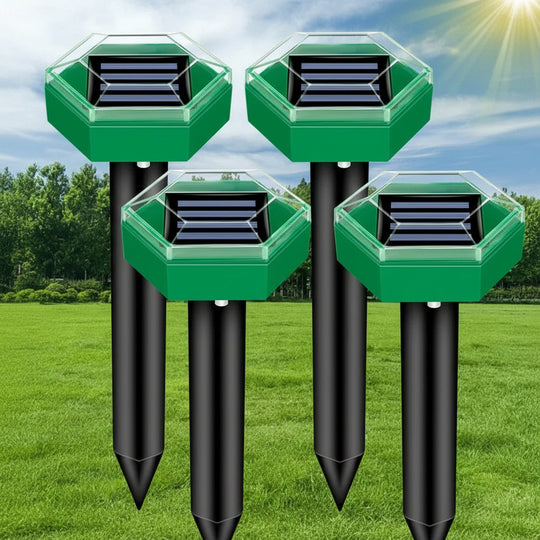Mole Deterrent with Solar Power and Ultrasonic Technology
