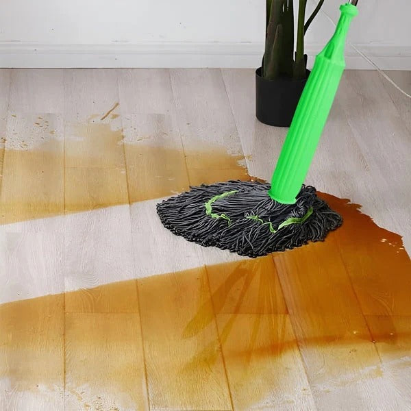 Mop with Self-Wringing Microfiber and 360° Rotating Head