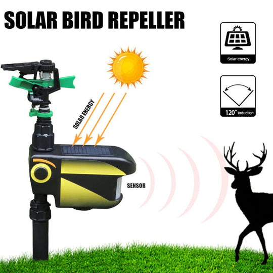 Motion Activated Sprinkler with Solar Power and Deer Deterrent