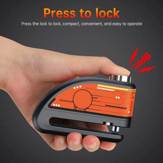 Motorcycle Lock with 120dB Alarm and Security Features