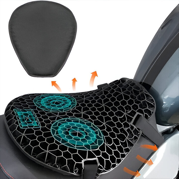 Motorcycle Seat Pad with Gel Cushion and Comfort Support