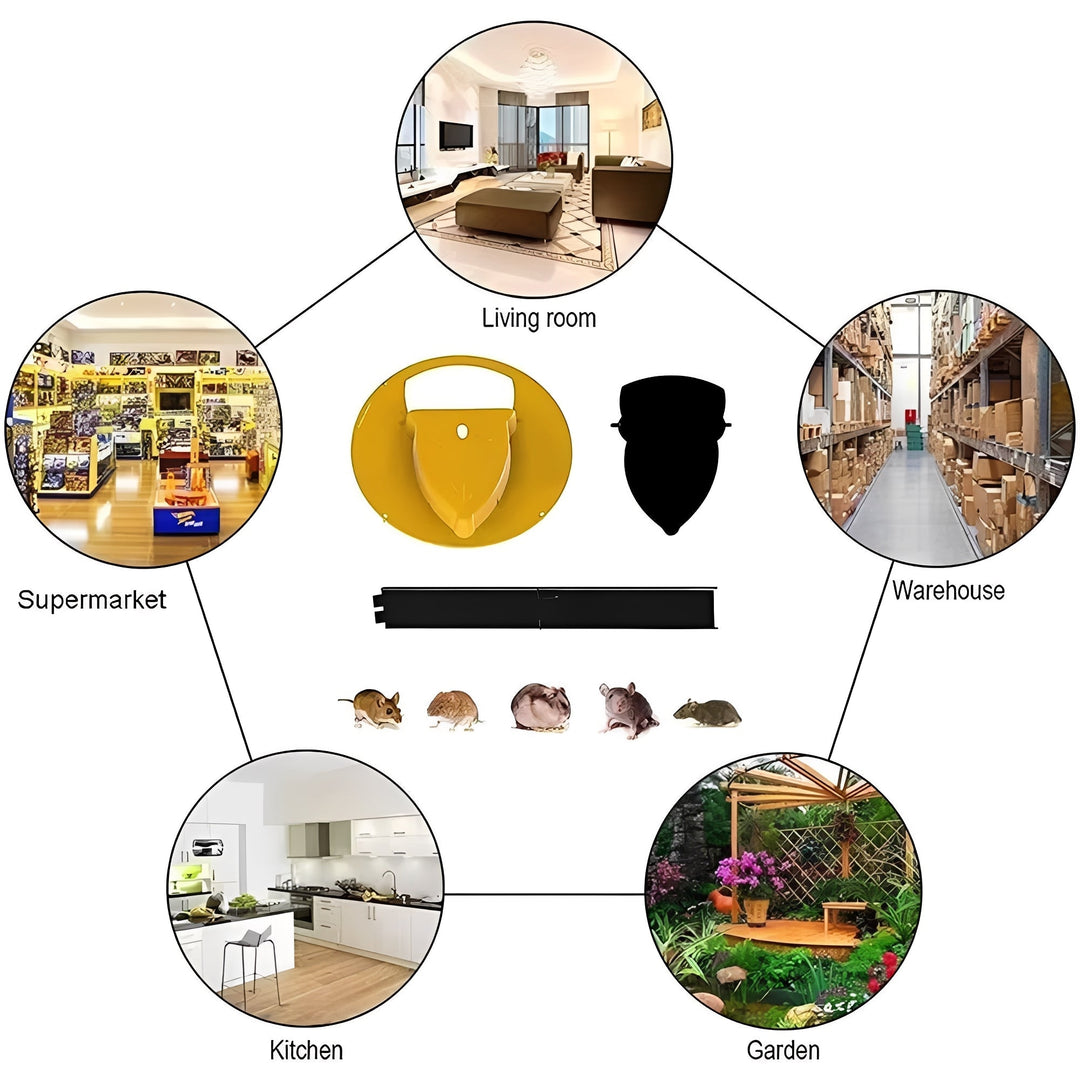 Mouse Trap with Automatic Reset and 5 Gallon Bucket Lid