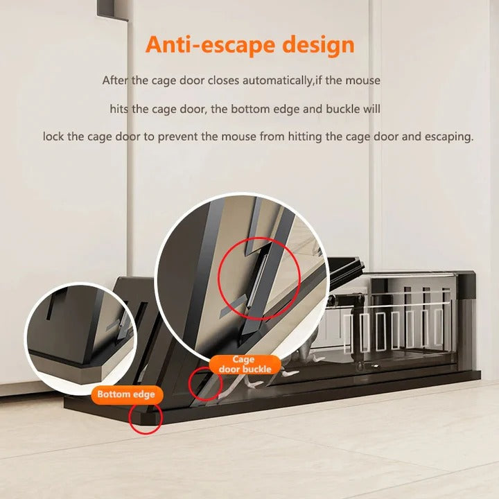 Mouse Trap with Reusable Design and Clear Housing