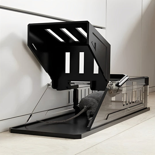 Mouse Trap with Reusable Design and Clear Housing