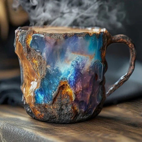 Mugs with Heat Resistance and Mineral Crystal Design