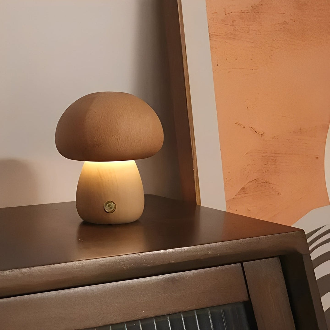 Mushroom Night Light with LED Glow and Bedside Function