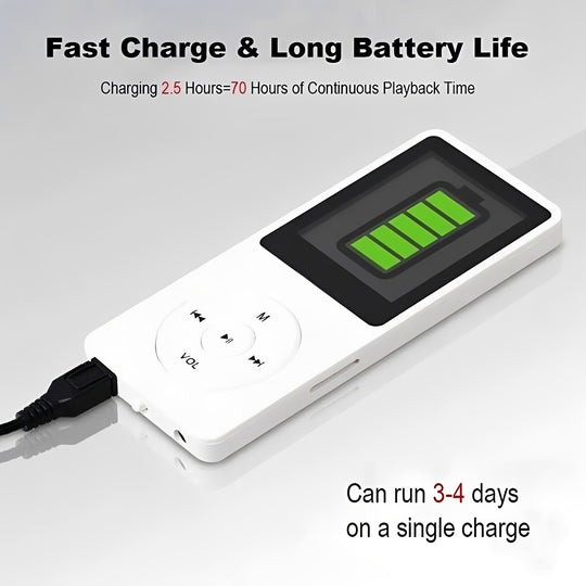 Music Player with Bluetooth and 1.8-Inch Screen