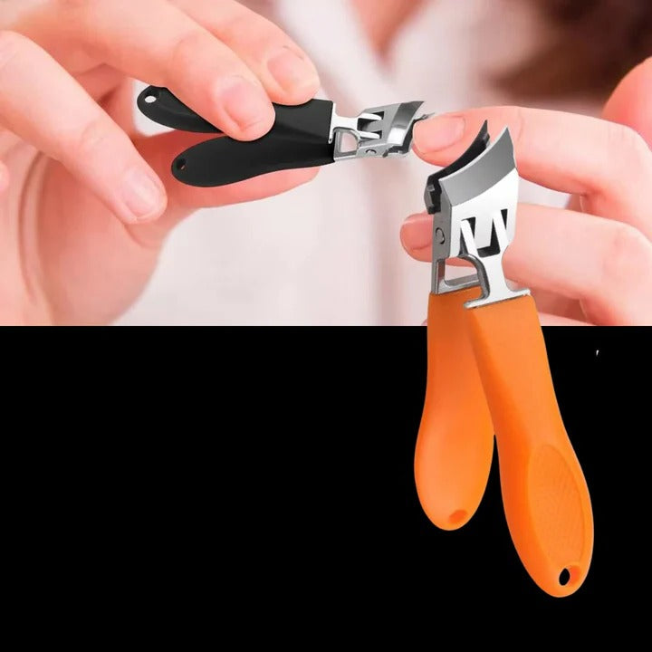 Nail Clipper with Wide Jaw and Curved Edge