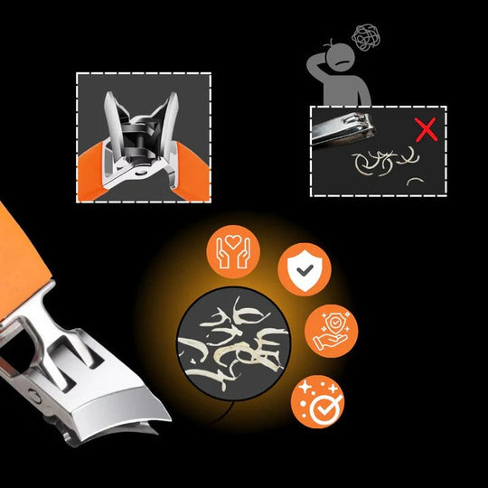 Nail Clipper with Wide Jaw and Curved Edge